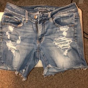 american eagle midi shorts